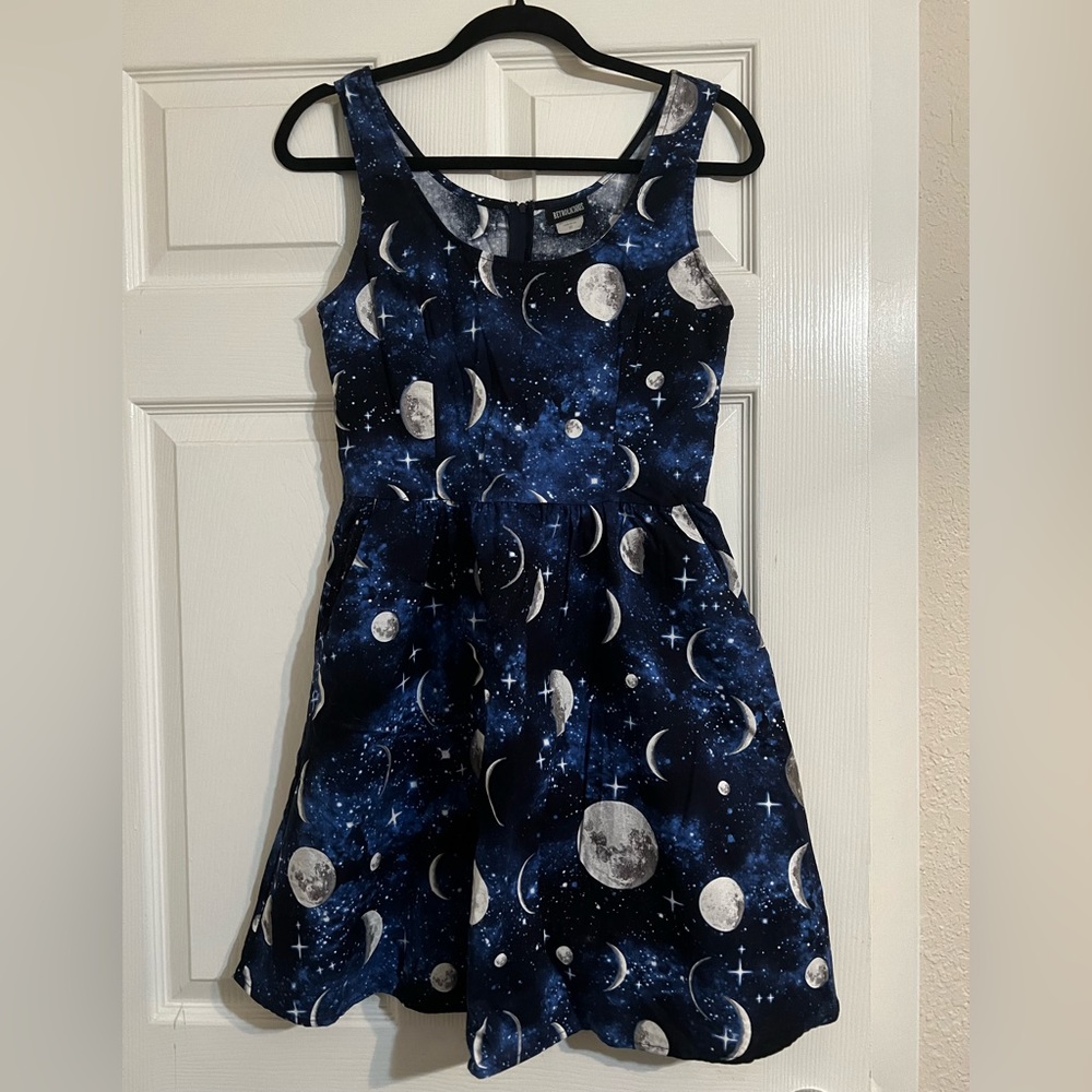 Celestial Moon Phases Space Dress by Retrolicious